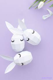 Use the thinnest printable paper you can find. Diy Bunny From Paper With Cute Lashes Papershape