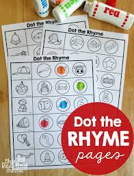 Rhyming Worksheets Dot The Rhyme This Reading Mama Literacy Centers Kindergarten Rhyming Preschool Rhyming Activities