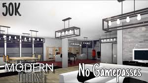 Roblox Bloxburg 50k Modern House No Gamepass Youtube