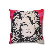 Queen of Country in Pink Candy Rays from Original Artwork Painting Faux  Suede Square Pillow Case