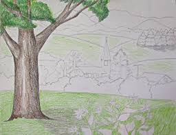 Hi, my name is kayla and i am eager to share my love of drawing with you of nature! Color Pencil Landscape Drawing Happy Family Art