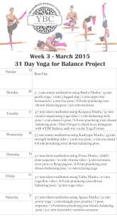 31 Day Balance Project Week 3 Schedule Yoga By Candace Power Yoga Videos Yoga For Balance