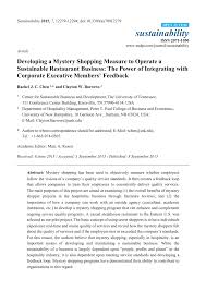 We help you to measure the quality of your customers' experience at retail stores, restaurants why intrack for mystery shopping project? Pdf Developing A Mystery Shopping Measure To Operate A Sustainable Restaurant Business The Power Of Integrating With Corporate Executive Members Feedback