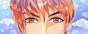 braun Augen von ein rothaarig jung Mann im Anime Stil. 20459125 Vektor  Kunst bei Vecteezy