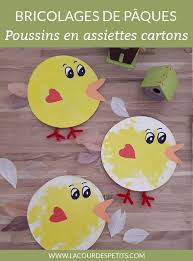 J'avais déjà sélectionné quelques diy de pâques à faire avec les enfants l'année dernière, mais j'ai trouvé 6 autres activités manuelles vraiment chouettes pour. Fabriquer Un Poussin De Paques Avec Une Assiette En Carton La Cour Des Petits Bricolage De Paques Maternelle Poussin De Paques Bricolage Printemps Maternelle