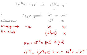 See, this is why talking about a ph is much easier than the whole long number. How We Calculate Ph Value Of 1 0 10 8m Hcl Quora