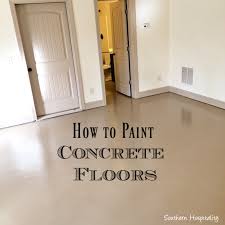 A simple bedroom with concrete walls and floor to ceiling window. How To Paint A Concrete Floor Southern Hospitality