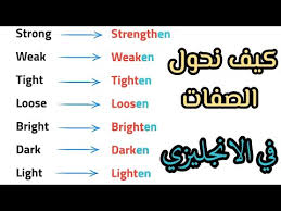 كيف نحول الصفات الى افعال بالانجليزي فيديو مهم لكل مهتم في اللغة الانجليزية Youtube