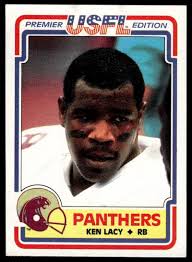 1984 TOPPS USFL PREMIER EDITION KEN LACY MICHIGAN PANTHERS #64
