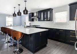 3100 jet black caesarstone quartz is a stunning consistent black quartz that will look fantastic paired with light cabinetry. Beautiful Black Kitchen Cabinets Design Ideas Designing Idea