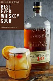 Classic Whiskey Sour Recipe Whiskey Sour Bulleit Bourbon Bourbon Sour Recipe