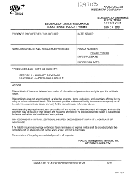 Gl coverage is designed to protect tx business owners from direct or indirect damages to another party. Texas Aaa Liability Tenant Fill Online Printable Fillable Blank Pdffiller