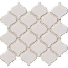 This attractive tile features arabesque patterned pieces of ceramic arranged on a 10.5 in. Shop For Dove Gray Arabesque Ceramic Tile Tilesbay Com