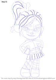 Learn How To Draw Vanellope Von Schweetz From Wreck It Ralph Wreck It Ralph Step By Step Disney Character Drawings Disney Drawing Challenge Drawing Tutorial