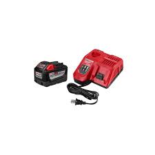 Never charge a lithium battery unsupervised inside a house or building. Milwaukee Tool M18 18v Lithium Ion High Demand Hd 9 0 Ah Redlithium Battery And Rapid Ch The Home Depot Canada