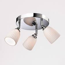 How to install a bathroom light fixture. Sola Porcelain Bathroom 3 Light Ceiling Spotlights Ip44 Lampsy