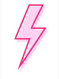Pink And Red Lightning Bolt Art Board Print By Flinning Redbubble
