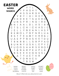 Whether the skill level is as a beginner or something more advanced, they're an ideal way to pass the time when you have nothing else to do like waiting in an airport, sitting in your car or as a means to. Free Easter Word Search Printable About A Mom