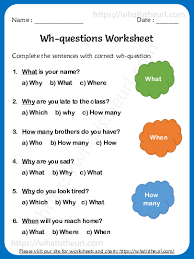 wh questions worksheets exercise 8 your home teacher