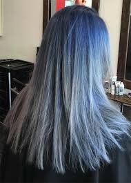50 Magically Blue Denim Hair Colors You Will Love Denim Hair Denim Blue Hair Straight Hairstyles