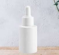 D22: Classic - White Glass Bottle with White Dropper