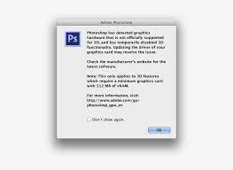 Photoshop Cs6 Warning Adobe Photoshop Cc 2017 System Requirements Free Transparent Png Download Pngkey