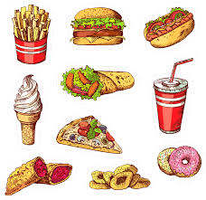 Fast food refers to food that can be prepared and served quickly. Fast Food Vinyl Wall Sticker Tenstickers