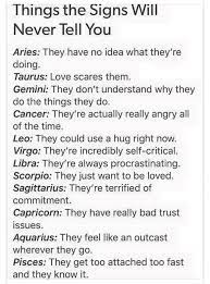 Things The Signs Will Never Tell You Zodiac Star Signs Zodiac Signs Funny Zodiac Signs