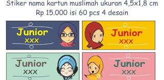 Haloo saya post animasi kartun muslimah. Jual Hot Promo Stiker Nama Kartun Muslimah Imut Murah Anak Dewasa Uk 45x18 Cm Di Lapak Milarahma227 Bukalapak