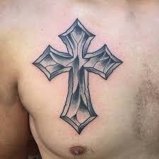 Chest tattoos for men are very popular from ancient times. Cross Tattoo Designs On Chest Novocom Top