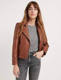 Puff Sleeve Leather Moto Jacket Lucky Brand Leather Moto Jacket Leather Moto Jacket Outfit Jackets