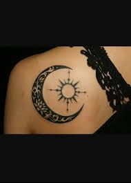 Sun moon tribal sky celestial car tattoo truck window laptop vinyl decal sticker. 15 Lovely Moon Tattoos For Women And Men Tattoos Sun Tattoos Tribal Tattoos