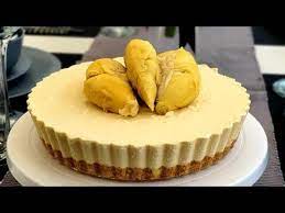 Durian Cheese Cake No Bake Youtube Cheesecake Baking Cake