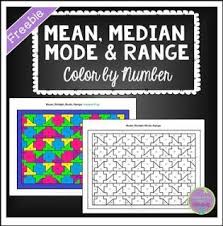 Free Math Lesson Mean Median Mode Range Color By Number Free Math Lessons Free Math Learning Math