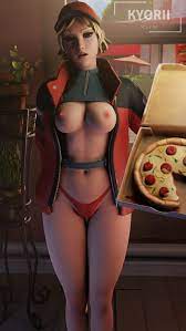 1girls blonde hair breasts out epic games female female only  first porn of character fortnite fortnite: battle royale ky0rii no pants  piper pace (fortnite) pizza pizza box red coat