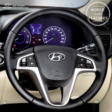 The Fingertip Controls Of The Multi Function Steering Wheel Of The New 4s Fluidic Verna Offers Minimum Distractions Max New Hyundai Steering Wheel Honda Logo