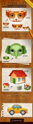 Pixel Art Creator Photoshop Action Pixel Art Pixel Photoshop Photoshop Actions