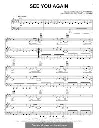 Check spelling or type a new query. See You Again Von D Hodges H Lindsey C Underwood Noten Auf Musicaneo