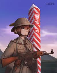 grzegorz1996, drawing, absurdres, artstation sample, character request,  highres, image sample, 1girl, brown eyes, brown hair, cold war, kalashnikov  rifle, military, military uniform, poland, polish army, soldier - Image  View - | Gelbooru -