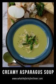 Creamy Asparagus Soup Light And Creamy With No Cream Asparagus With A Chicken Stock Base And Thic Cream Of Asparagus Soup Soup Base Recipe Clean Eating Soup