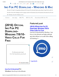 Download without any cost and limitless chat with your friends and family. Pdf Imo For Pc Download For Windows 7 8 And 10 Imo Pc Guide Academia Edu