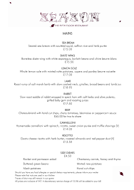 A La Carte Menu At The Seasons Restaurant On The 5th Floor Of Harvey Nichols Knightsbridge In London 3 Of 3 Seasons Restaurant Harvey Nichols Harvey