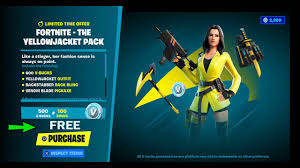 The starter pack skin fortnite yellow jacket is made from faux leather. How To Get Yellow Jacket Pack For Free In Fortnite Yellow Jacket Pack Glitch Yellow Fortnite Youtube