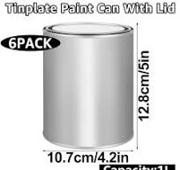 LDXDRU 6 Pack 1L Tinplate Paint Cans with Lids, Empty Paint Tins,  Multipurpose Paint Storage Container Bucket for Arts Crafts DIY Projects  Garage ...