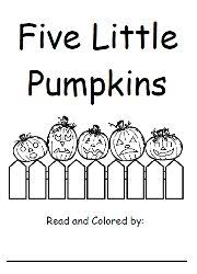 America coloring pages for kids. Halloween Fun With Five Little Pumpkins