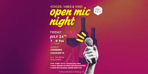 Voices, Vibes, & Vino - Open Mic Night