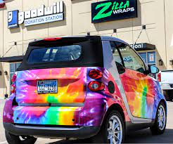 Smart Car Rainbow Car Wraps Vinyl Wrap Car Car Wrap Design Car Paint Jobs