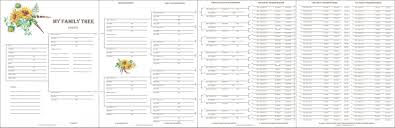 Family Downloadable 7 Generations Chart 4 Pages