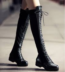 Aliexpress Com Buy 2013 Winter Black Brown Vintage Chunky High Heel Mid Calf Tall Long Metal Buckle Fur Boots Womens Knee High Boots Thigh High Boots Outfit