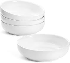 Fortessa® amanda salad bowl in white. Amazon Com Le Tauci Pasta Bowls 45 Ounce Large Salad Bowls And Serving Bowls Soup Bowl Ceramic Pasta Plates Set Of 4 White Pasta Bowls